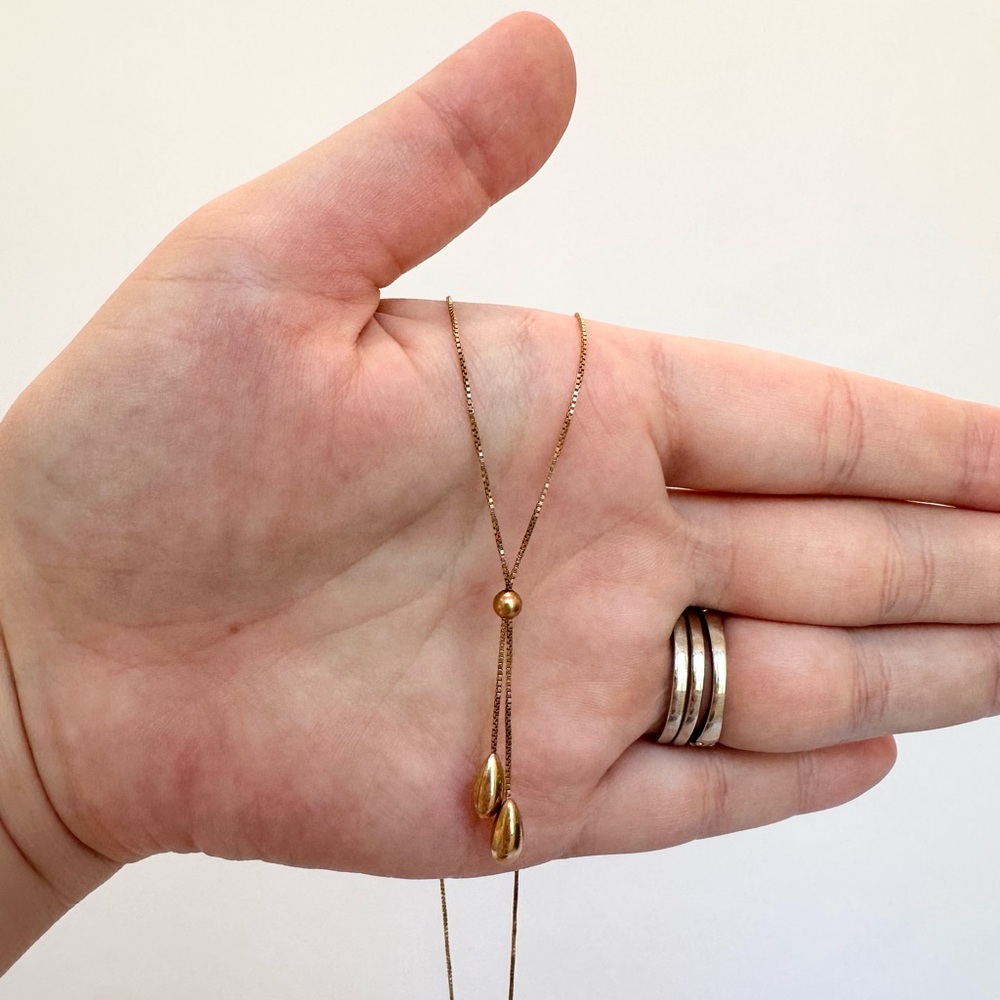 10K Gold Drop Necklace
